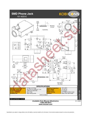 161-4025-E datasheet  