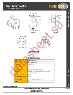 161-4214 datasheet  