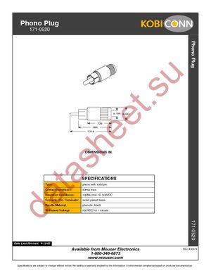 171-0520 datasheet  