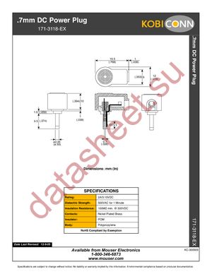 171-3118-E datasheet  