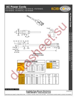 173-78101-E datasheet  