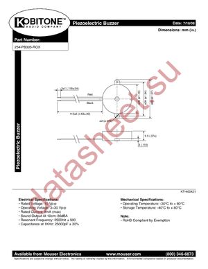 254-PB305-ROX datasheet  