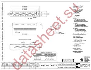 K85X-CD-37P datasheet  