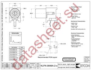 KLPX-0848A-2-B datasheet  