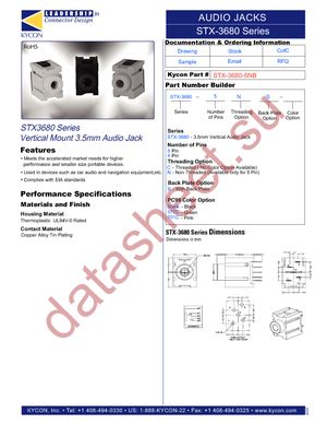 STX-3680-5NB-701C datasheet  