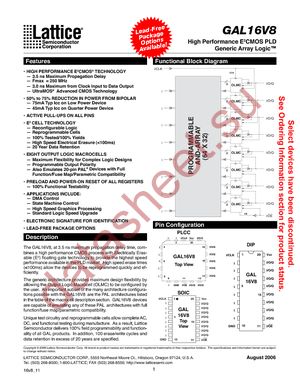 GAL16V8D-15LJI datasheet  