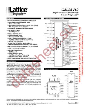 GAL26V12C-20LPI datasheet  