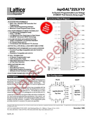 ISPGAL22LV10-10LJ datasheet  