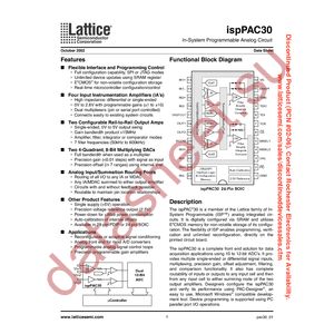 ISPPAC30-01SI datasheet  