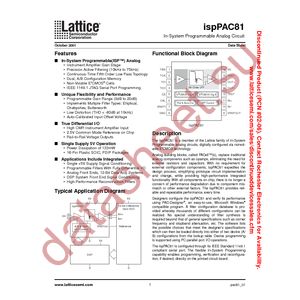 ISPPAC81-01SI datasheet  