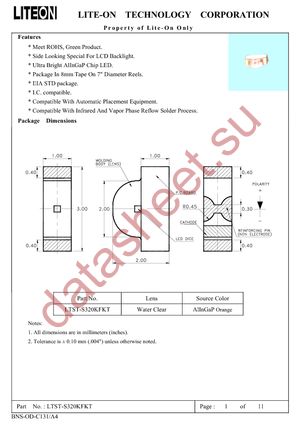 LTST-S320KFKT datasheet  