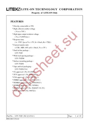LTV-702FS datasheet  