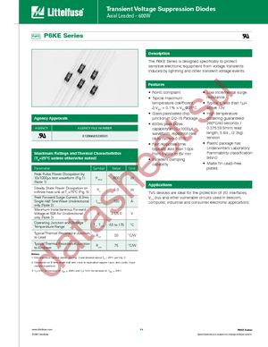 P6KE16 datasheet  