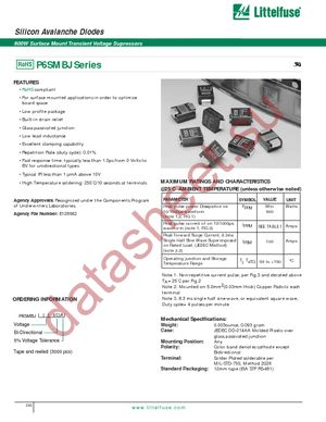 P6SMBJ100CA datasheet  