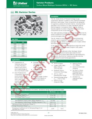 V3.5MLA0805LNA datasheet  