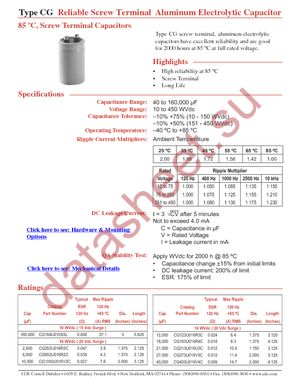 CG203U025X4C datasheet  