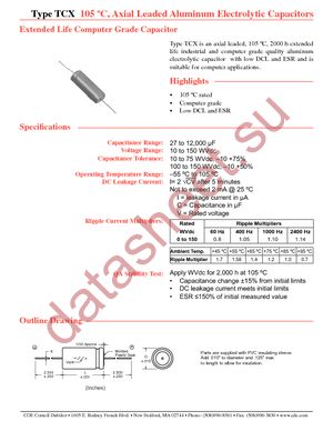 TCX151T100L1L datasheet  