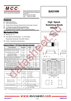 BAS16WT datasheet  