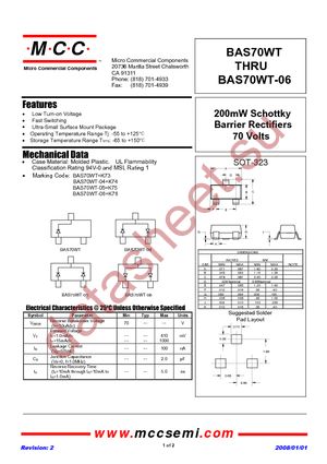 BAS70WT-TP datasheet  