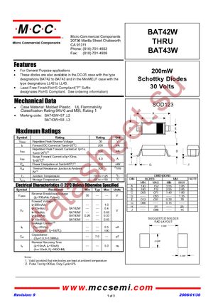 BAT42W-TP datasheet  