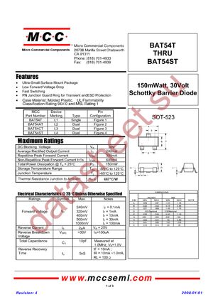 BAT54ST-TP datasheet  