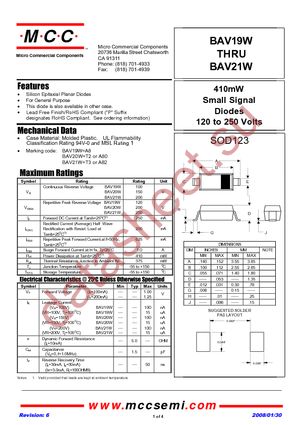 BAV20W-TP datasheet  