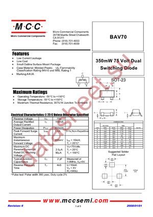 BAV70-TP datasheet  