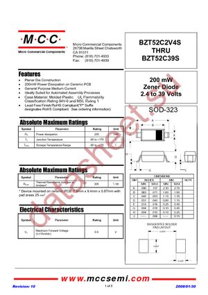 BZT52C10S-TP datasheet  