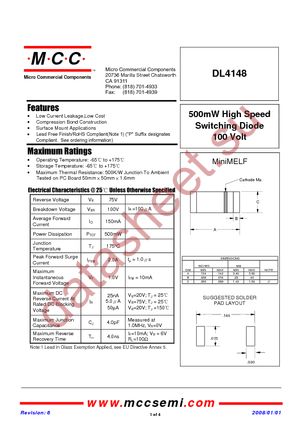 DL4148-TP datasheet  