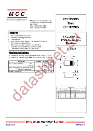 ESD3V3D5-TP datasheet  