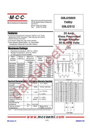 GBJ2508-BP datasheet  