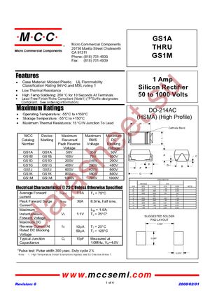 GS1M-T datasheet  