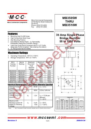 MB3510W-BP datasheet  