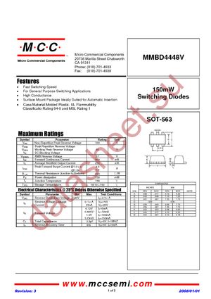 MMBD4448VT datasheet  