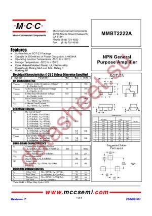 MMBT2222A-T datasheet  