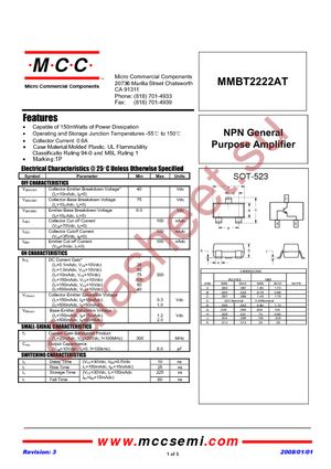 MMBT2222AT-T datasheet  