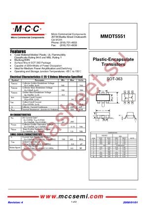 MMDT5551-T datasheet  