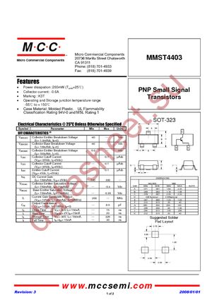 MMST4403-TP datasheet  