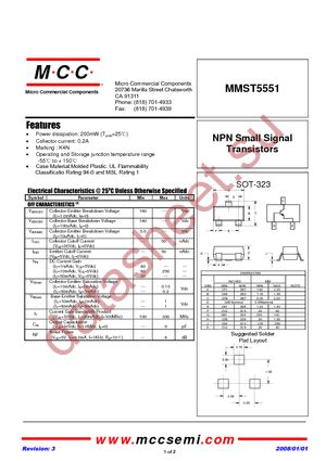 MMST5551-TP datasheet  