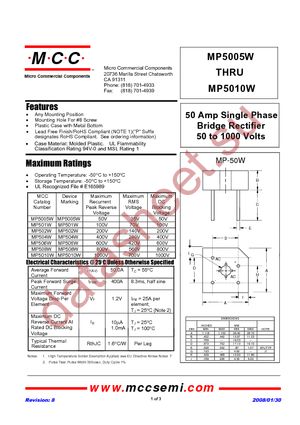 MP501W-BP datasheet  