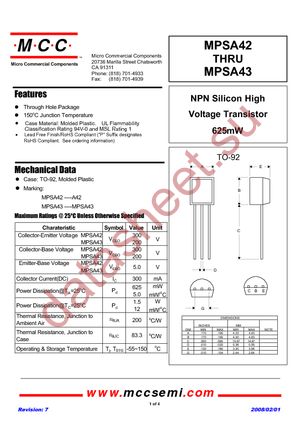 MPSA42-A datasheet  