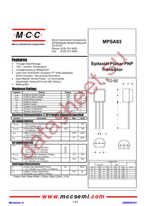 MPSA93-A datasheet  
