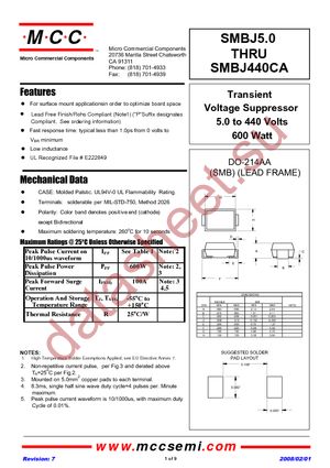 SMBJ10A-7P datasheet  