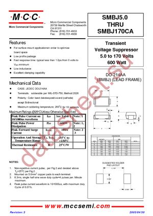 SMBJ120CA-7 datasheet  