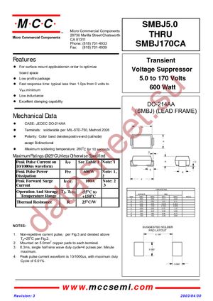 SMBJ26A-7 datasheet  