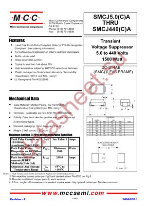 SMCJ10CA-TP datasheet  