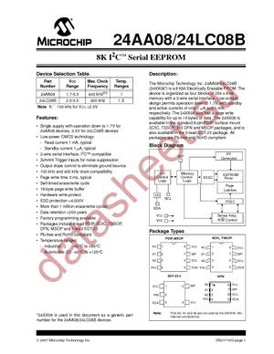 24AA08H-I/MS datasheet  