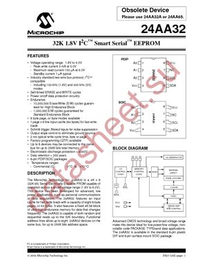 24AA32AX-I/ST datasheet  