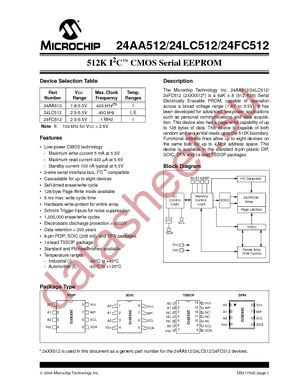 24AA512-I/SM datasheet  