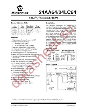 24AA64-I/SM datasheet  